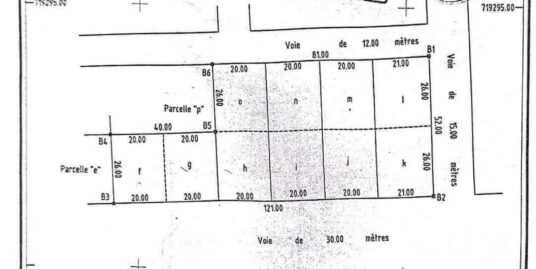 10 PARCELLES EN ANGLES DE RUE LOTIES ET RECASÉES À VENDRE, ZOPAH – LYCÉE TECHNIQUE SINO-BÉNINOIS – AKASSATO – CALAVI
